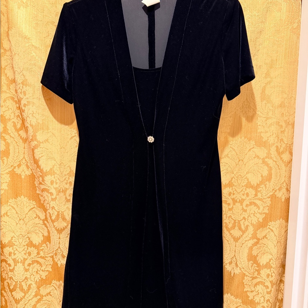 Rhapsody Black Velvet Mini Dress